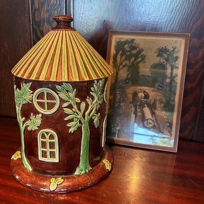 Portuguese cookie jar and w worden print
