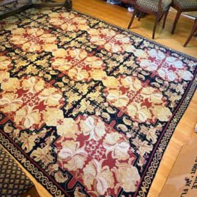 Aubusson flat weave rug or tapestry