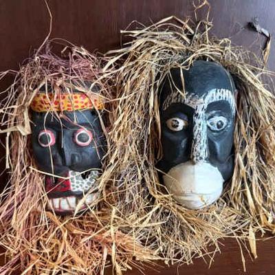 Pair of small tribal masks