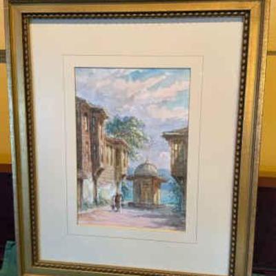 Street scene in constantinople signed omer b