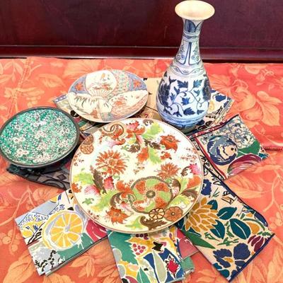 Chinese export porcelain plate other pieces