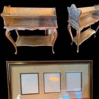 Antique florentine italian gilted bookshelf etagere frame