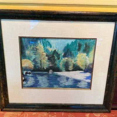 Pastel landscape painting artist unknown