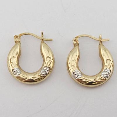 10k Yellow Gold Hoop Earrings 