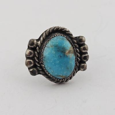 Vintage Sterling Silver Turquoise Southwest Ring