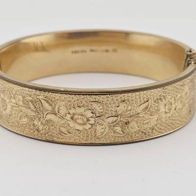 Gold Filled Very Ornate Cuff Bracelet 