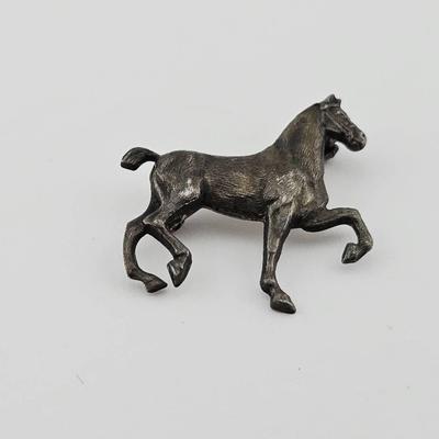 Vintage Sterling Silver Horse Pin
