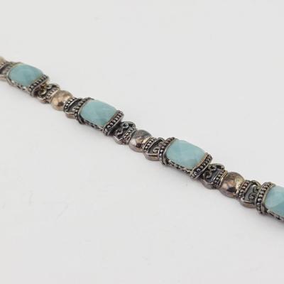 Sterling Silver Jade Bracelet 
