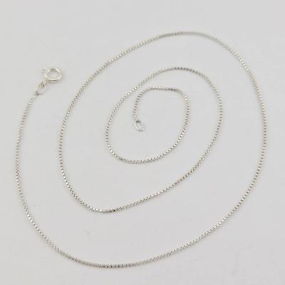 Sterling Silver Fine Box Chain Necklace 