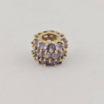 14k Gold Tanzanite Charm