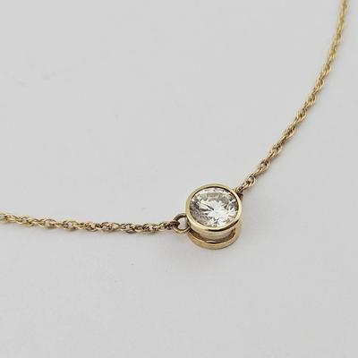 14k Gold Pendant Fine Link Necklace 