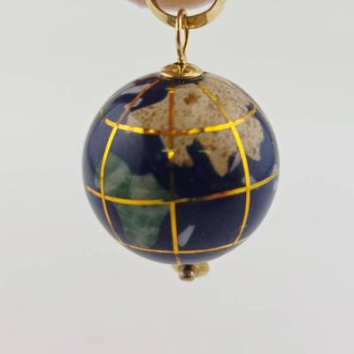 14k Gold Globe Pendant 