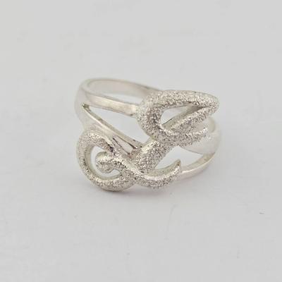 Sterling Silver Initial "L" Ring