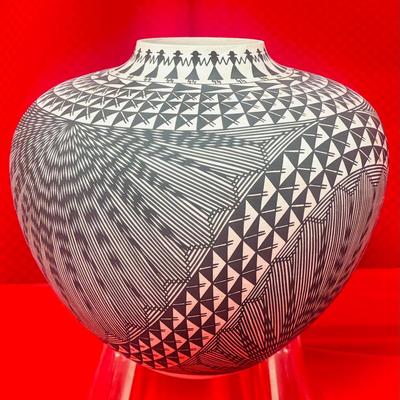 Acoma Pueblo Pottery Vase, signed 