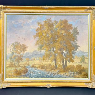 Hall Diteman- “Autumn Mist” 2000s *signed* Oil Canvas Painting
