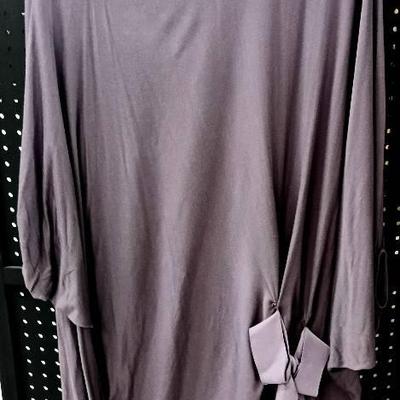 Lanvin Draped Jersey Dress with Side Bow Detail (Size M)