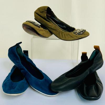 (2) Sz 9 Mercedes Castillo Ballet Flats w/Dust Bags & More