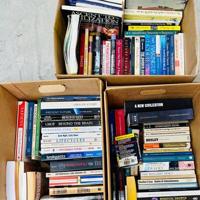 Books:  Spirituality, Politics, Wellness, Psychology / 3 Boxes