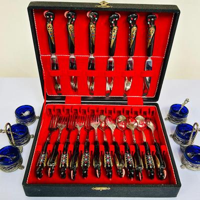 Vintage 1930s Haddad Jezzine Bird Head Flatware Set 