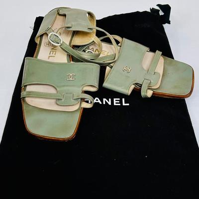 Chanel Leather Sandals, sz 9