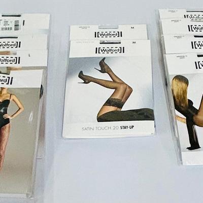 (10) NEW Pair Wolford Tights / L, XL, M / Black & Nude 