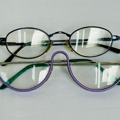 (2) Italian-made Funky Reading Glass Frames
