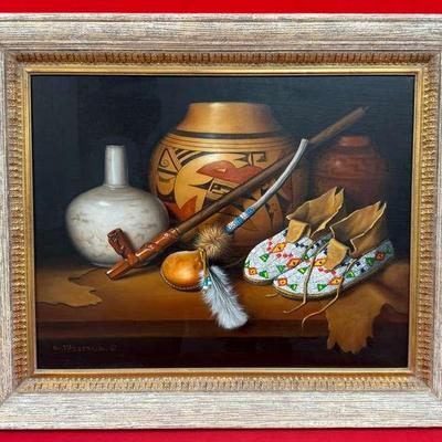 "Sioux Moccasins" by Artist Dorothy Fitzgerald w/COA