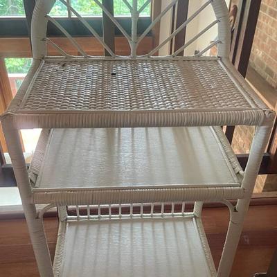 White Wicker Shelf