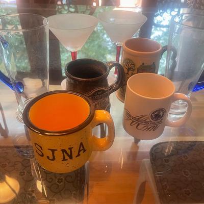 Coffee Cups, Beefeater London Wine Glasses And The Settlers Inn Coffee Cup