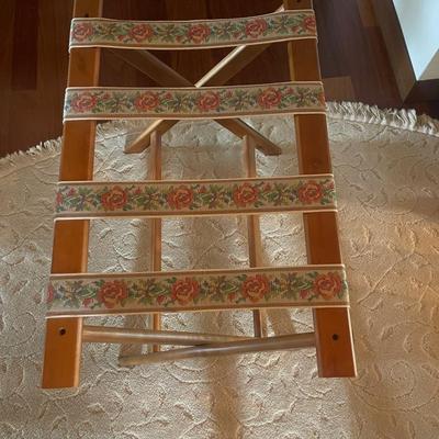 Vintage Folding Wood Luggage Rack