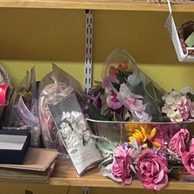Fake Flowers And Gift Supplies Second Shelf From Bottom