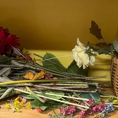Fake Flowers And Misc Decor Bottom Shelf
