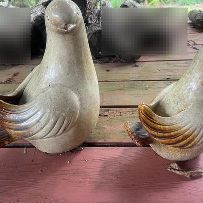 Glass Outdoor Bird Decor