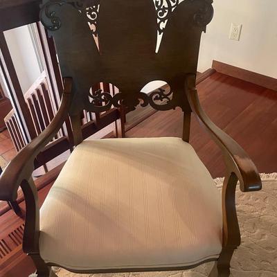 Antique Victorian Mahogany Carved Elbow Chair, 1860