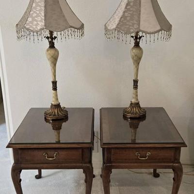 Wells Co. Side Tables + Lamps (LR)