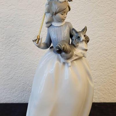 Nao by Lladro: "Girl w/ Dog & Parasol" (K)