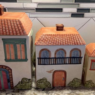 Tuscany Village Canister Figures Set