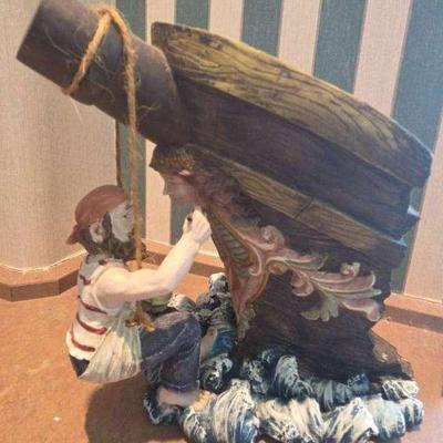 Beachcombers Intl. Old Salts Collection "Repainting The Figurhead" 2002 Series 7"×8"×7" Figurine