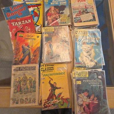 67 Vintage Comics: 1st Edition Reprint Superman #1, 63 Classics Illustrated- 20 Of Them Indicated...