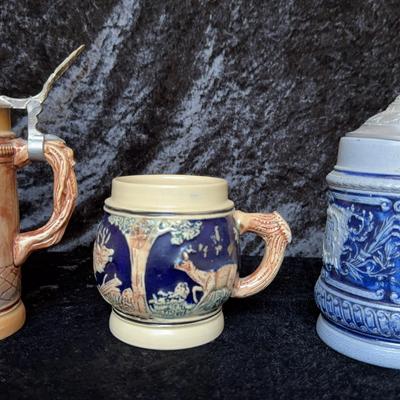 3 Authentic German Beer Steins