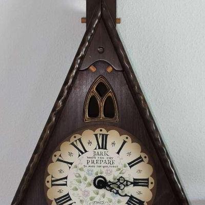 Vintage New England Clock Co. Wall Hanging Pendulum Clock (Working)