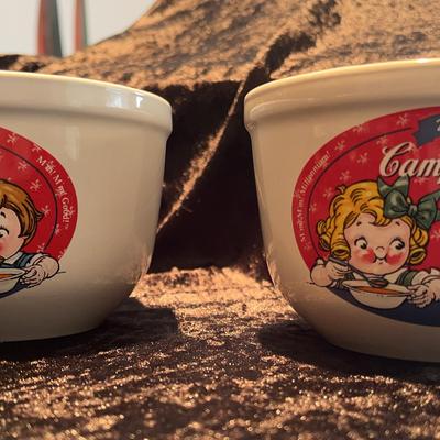 2000 Pair Of Campbell Soup Kids Ceramic Bowls