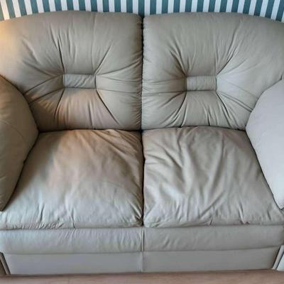 DeCoro Two Seater Beige Sofa Couch 