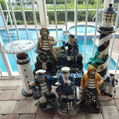 Lighthouse & Sailor Large Figures & Decor Collection