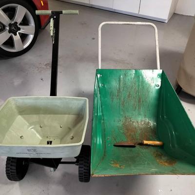 Rustproof EZ Broadcast Spreader By Rebublic + Radio Cart Wheelbarrow
