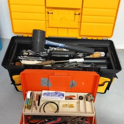 Two Toolboxs Filled With Hand Tool Assortment (Includes Everything In Photos) 