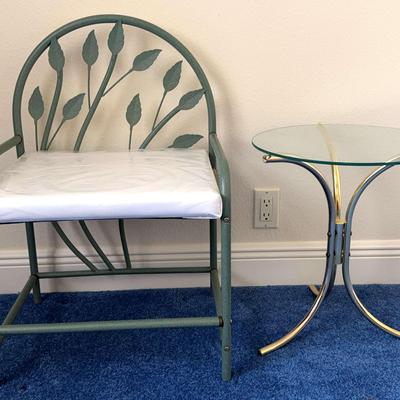 Vanity Bench With Small Glass Table