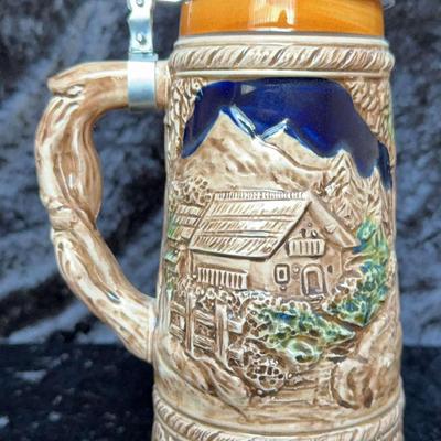 Musical Porcelain Beer Stein - Lid Is Plastic