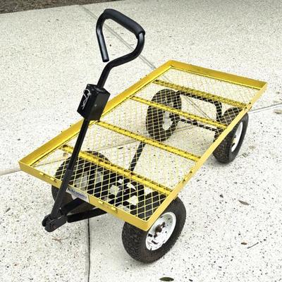 Yellow Academy Flatbed Cart Wagon