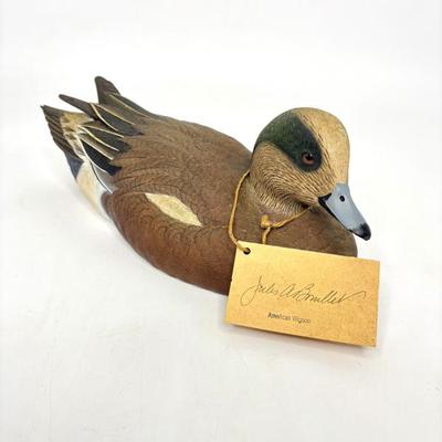 Hand Crafted American Wigeon Duck Decoy by Jules A. Bouillet 1992 - 1746/3500. *Will Ship